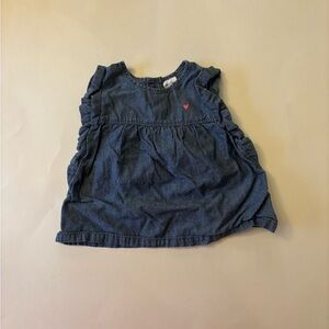 Carter's Denim-Look Baby Top with Pink Heart